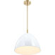 Biba 1 Light 15 inch Brushed Gold Pendant Ceiling Light