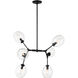Nexpo 6 Light 34.38 inch Coal Chandelier Ceiling Light