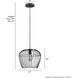 Redding 1 Light 12 inch Matte Black Swag Pendant Ceiling Light, Medium