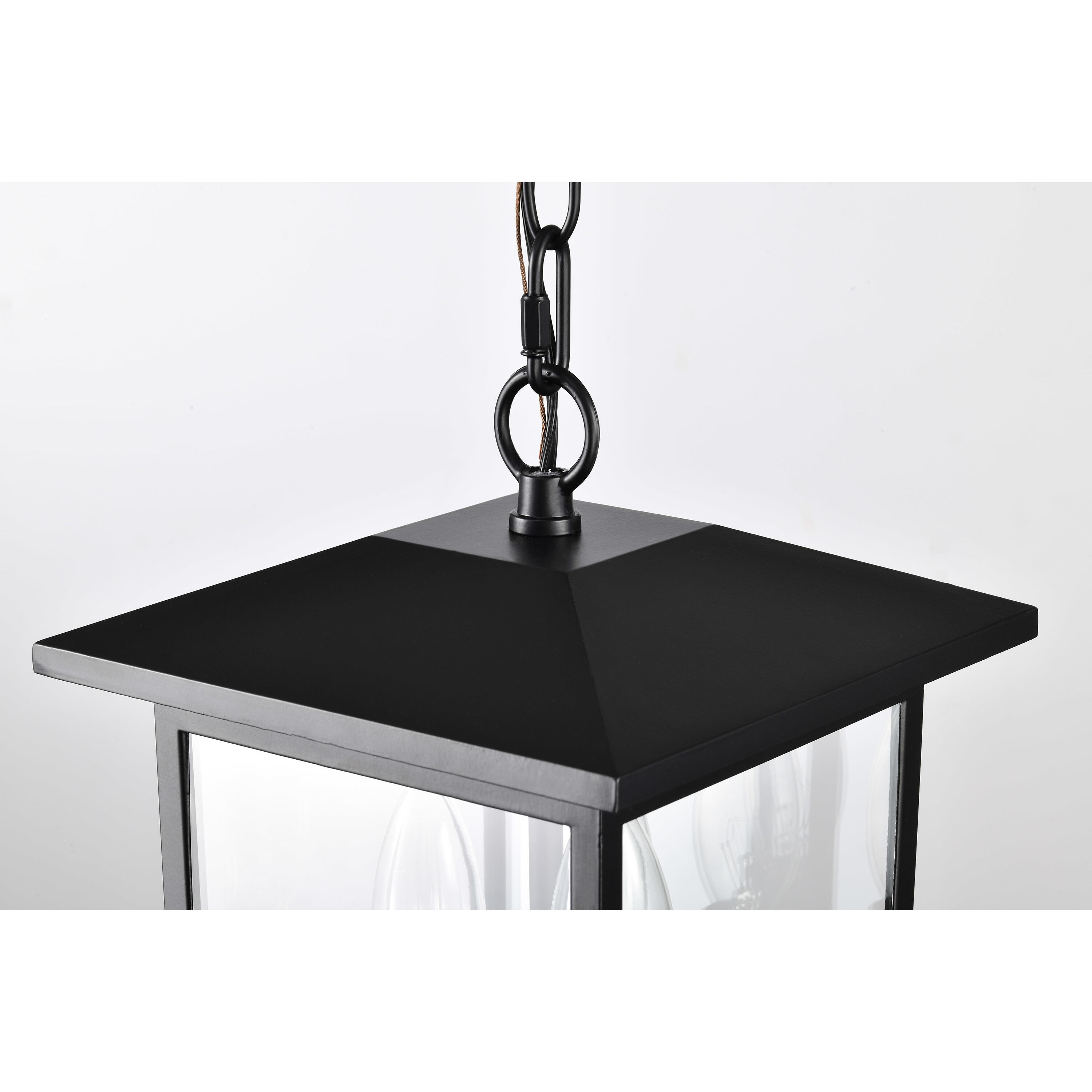 Jamesport 8 inch Matte Black Outdoor Hanging Lantern