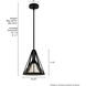 Rafner 1 Light 10.25 inch Natural Black Iron Pendant Ceiling Light