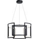 Melko LED Black Chandelier Round Pendant Ceiling Light
