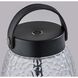 Cassius 10.63 inch 2 watt Black Finsh and Black Leather Cordless LED Table Lantern Portable Light, Tall