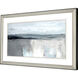 Moody Coast Blue and Black and Gray and White Framed Art