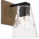Dunton 1 Light 5 inch Midnight Black Vanity Light Wall Light, Small