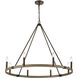 Transitions 8 Light 36 inch Oil Rubbed Bronze Chandelier Ceiling Light
