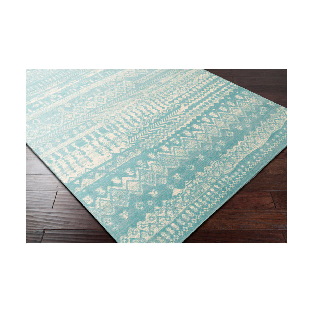 City 36 X 24 inch Aqua/Beige/Light Gray Rugs