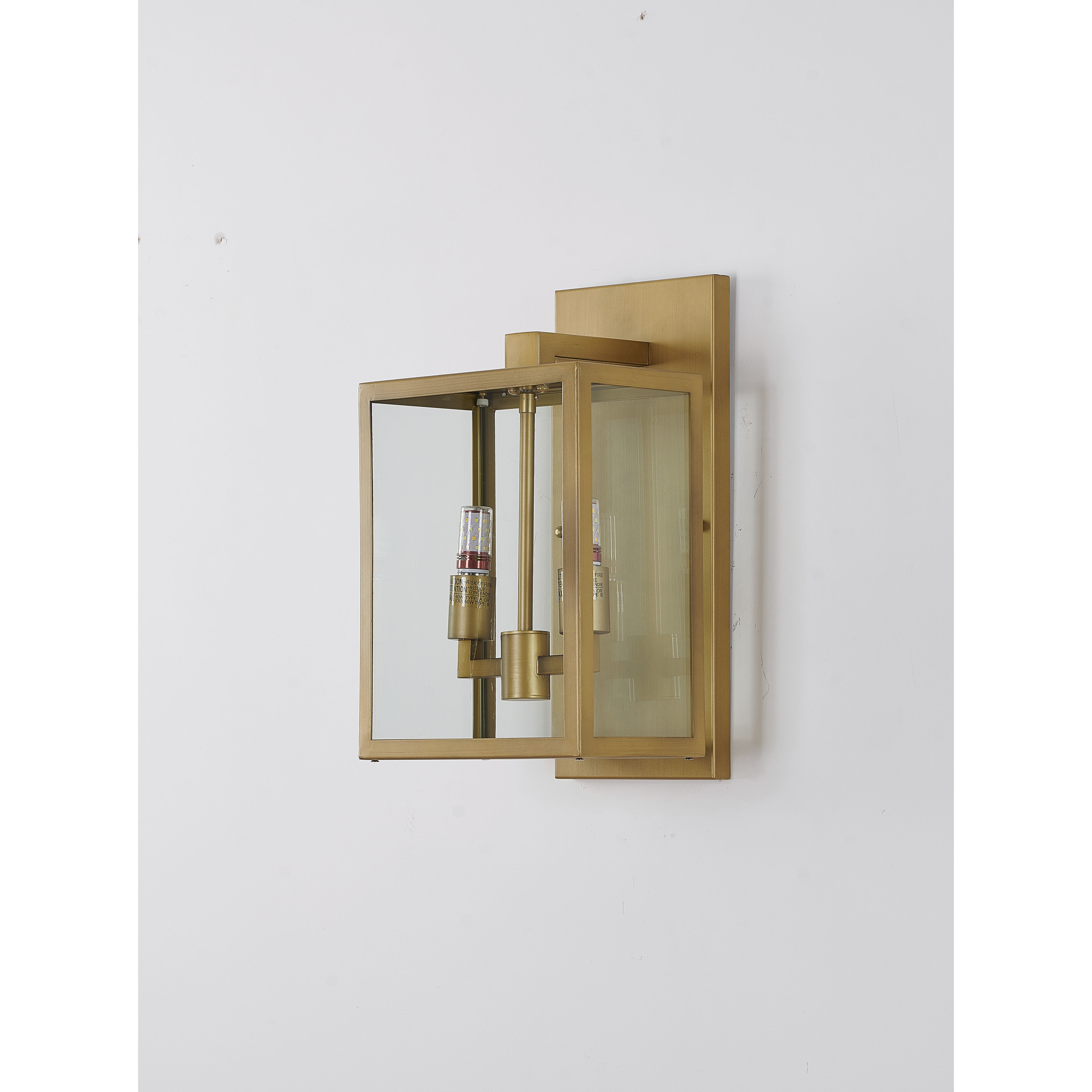 Canada 2 Light 16.5 inch Brass Outdoor Wall Sconce