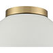 Pelham 2 Light 10 inch Satin Brass Flush Mount Ceiling Light