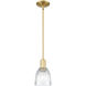 Arcadia Brookfield 1 Light 5.75 inch Satin Gold Mini Pendant Ceiling Light