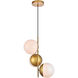 Eclipse 3 Light 18 inch Brass Pendant Ceiling Light