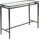 Canyon 42 X 16 inch Black with Clear Console Table