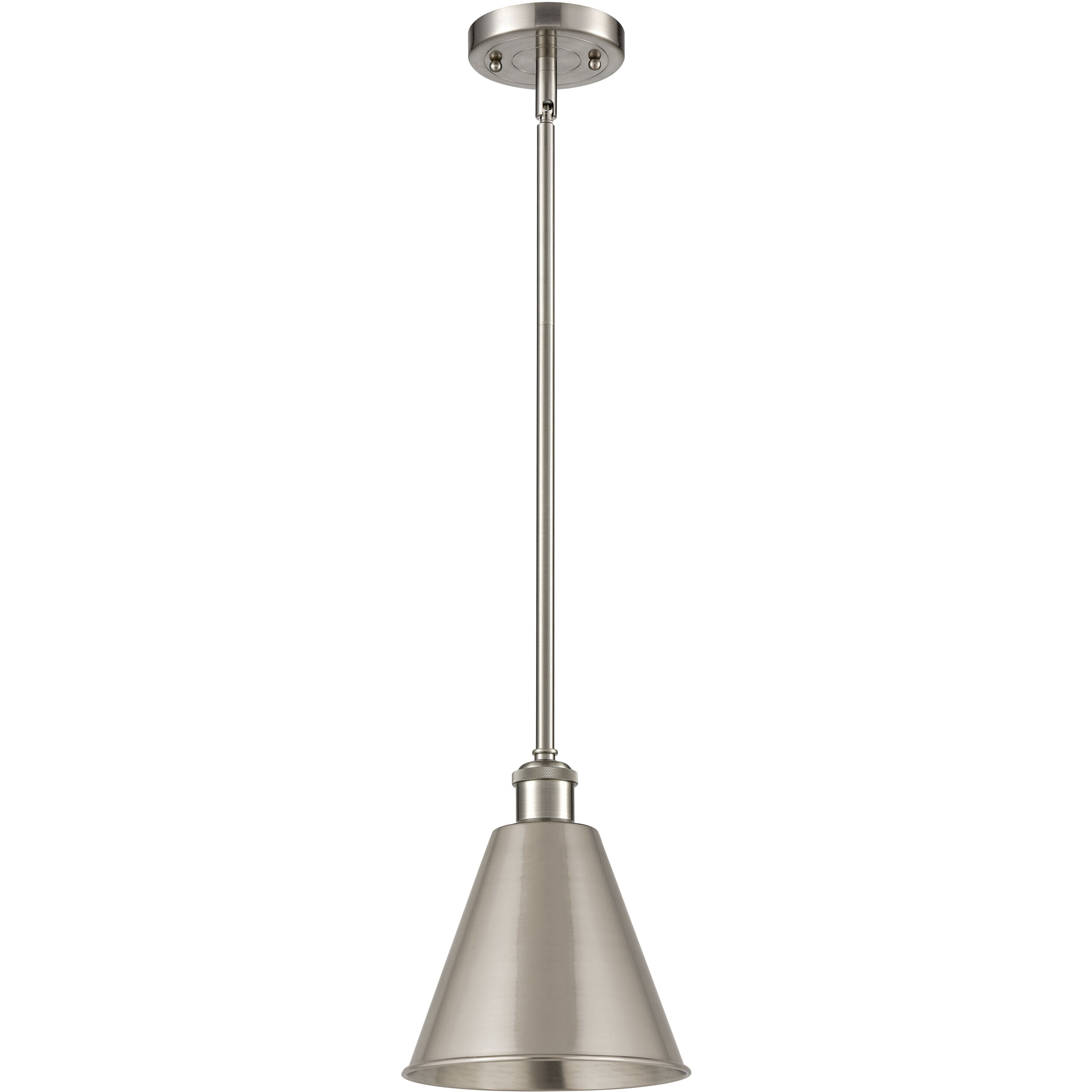 Ballston Cone LED 8 inch Brushed Satin Nickel Pendant Ceiling Light
