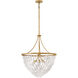 Myra 6 Light 24 inch Distressed Brass Chandelier Ceiling Light