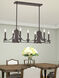 Trumbull 9 Light 36 inch Bronze Linear Chandelier Ceiling Light