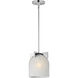 Scoop 1 Light 8 inch Polished Chrome Single Pendant Ceiling Light in Marble