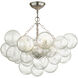 Julie Neill Talia LED 29.25 inch Burnished Silver Leaf and Clear Swirled Glass Semi-Flush Mount Ceiling Light