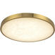 Alora Mood Evelyn 11.88 inch Brushed Gold and Alabaster Flush Mount Ceiling Light