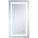 Helios 36 X 20 inch Silver Lighted Wall Mirror