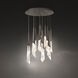 Beyond Solitude LED 9.5 inch Antique Nickel Multi-Light Pendant Ceiling Light, Square Canopy