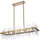 Serena 24 Light 42 inch Satin Gold Linear Chandelier Ceiling Light