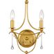 Metro Bath Wall Light in Antique Gold