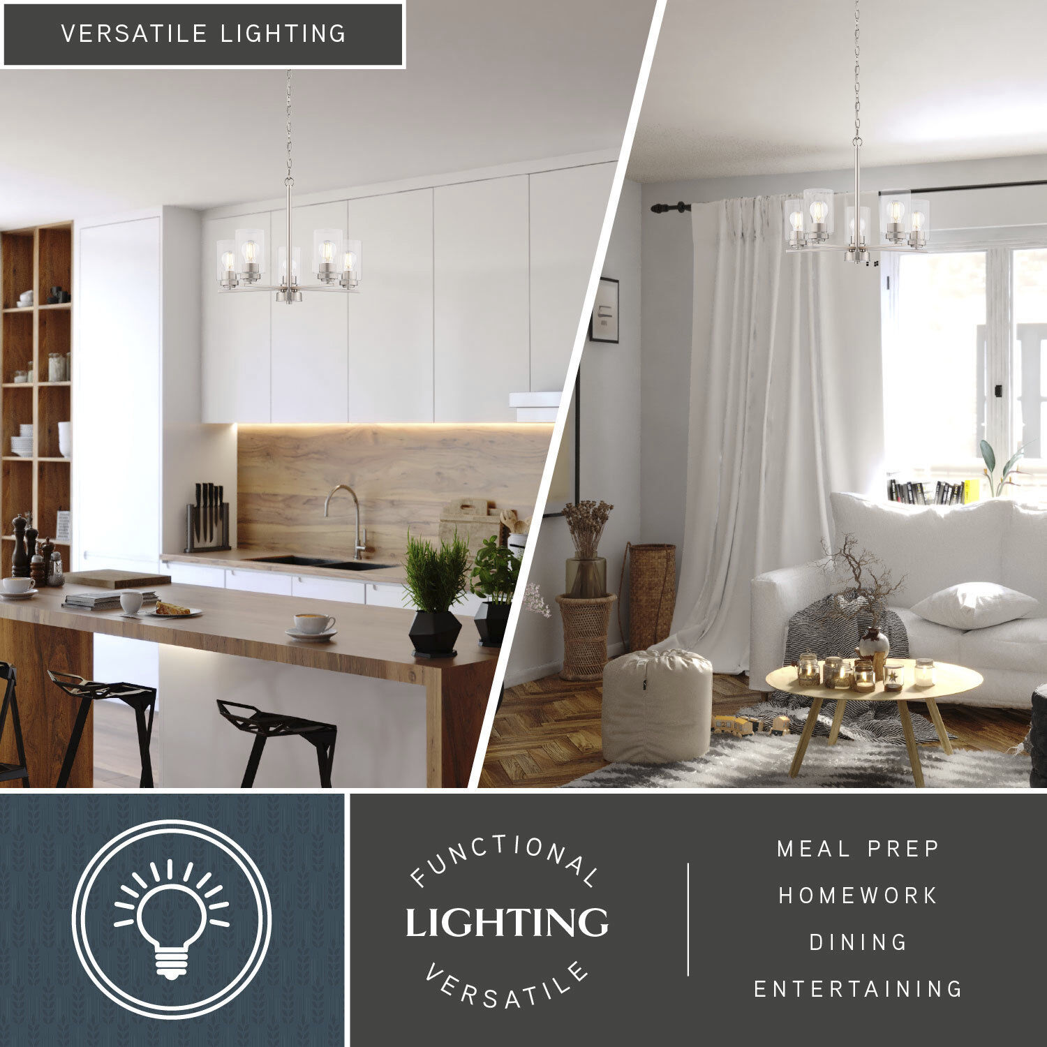 Park Ridge 5 Light 21 inch Satin Nickel Chandelier Ceiling Light