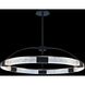 Athena LED 32 inch Matte Black with Polished Nickel Pendant Ceiling Light