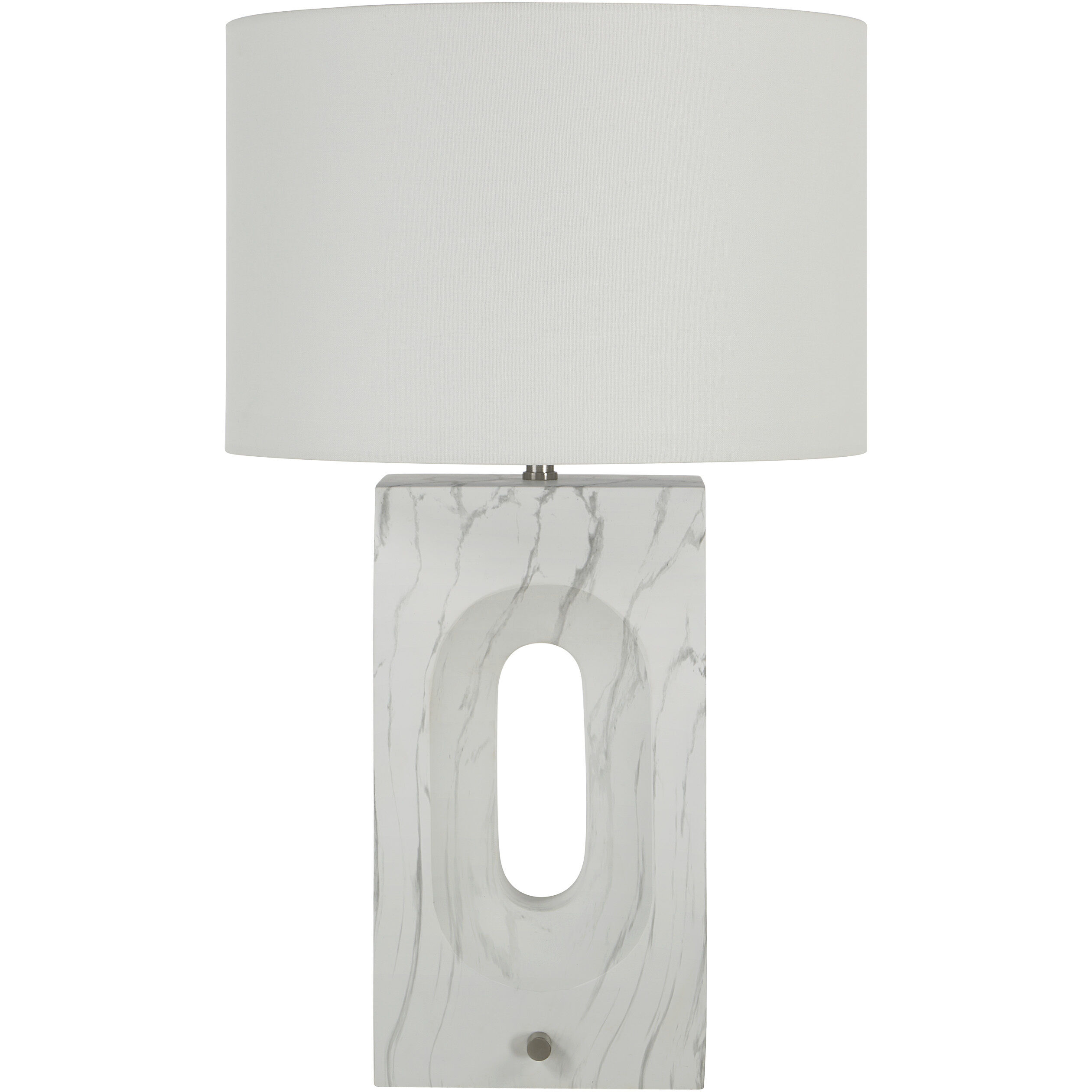 Scriba 27.5 inch Textured Matte White Table Lamp Portable Light