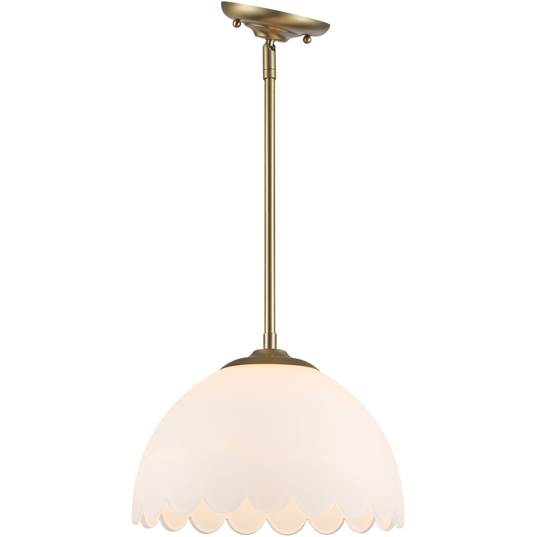 Dorinda 1 Light 12.25 inch Brushed Champagne Brass Pendant Ceiling Light