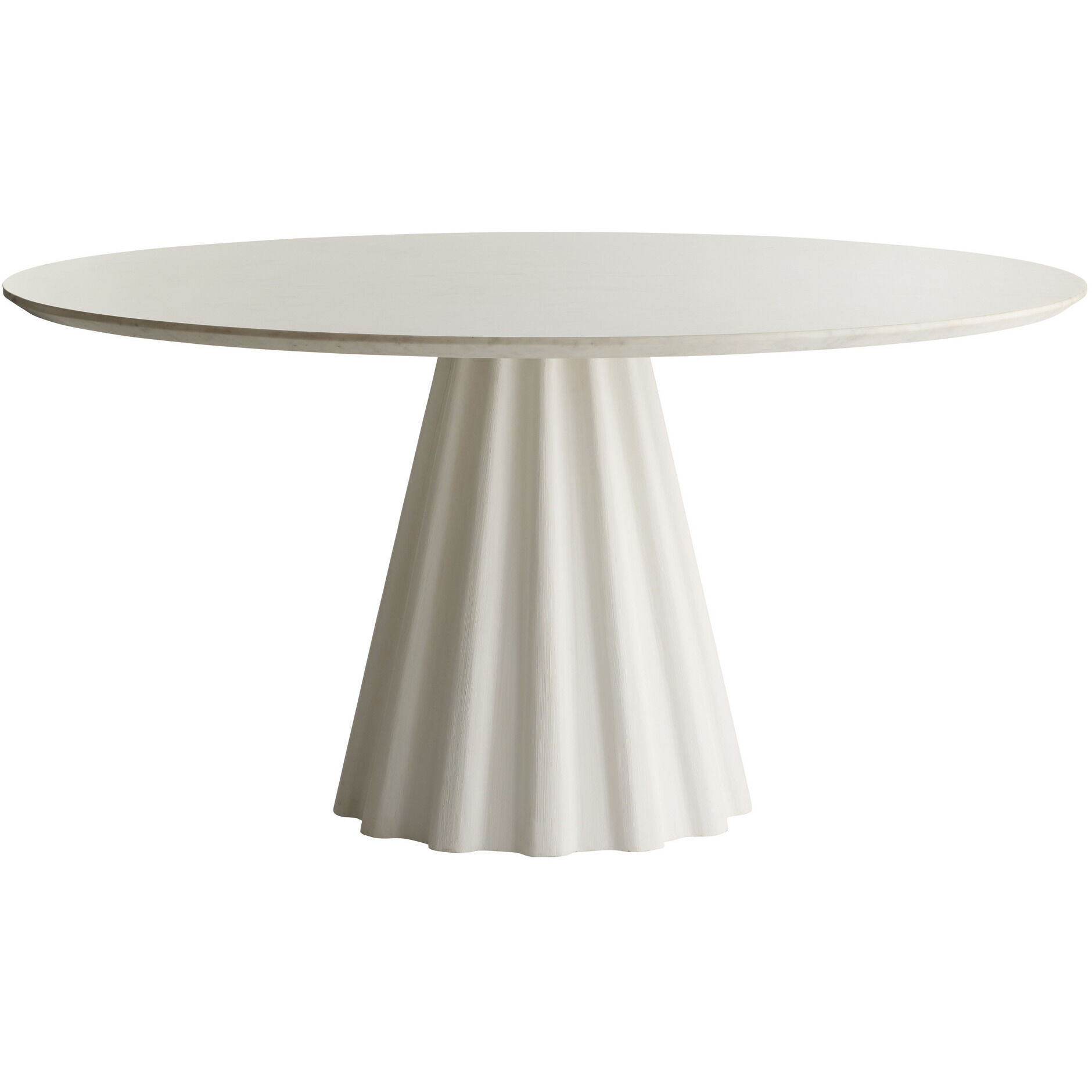 Rinny 60 inch White and White Gesso Dining Table, Large