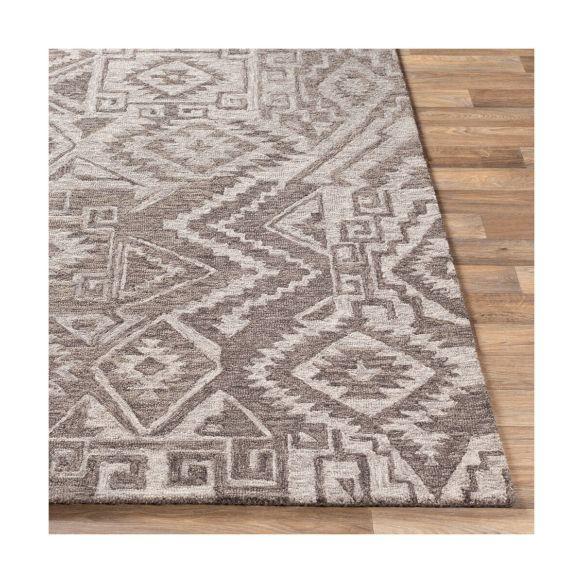 Newcastle 36 X 24 inch Medium Gray/Charcoal/Black Rugs