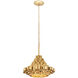 Totally Tubular 4 Light 19 inch Antique Gold and Carbon Black Pendant Ceiling Light