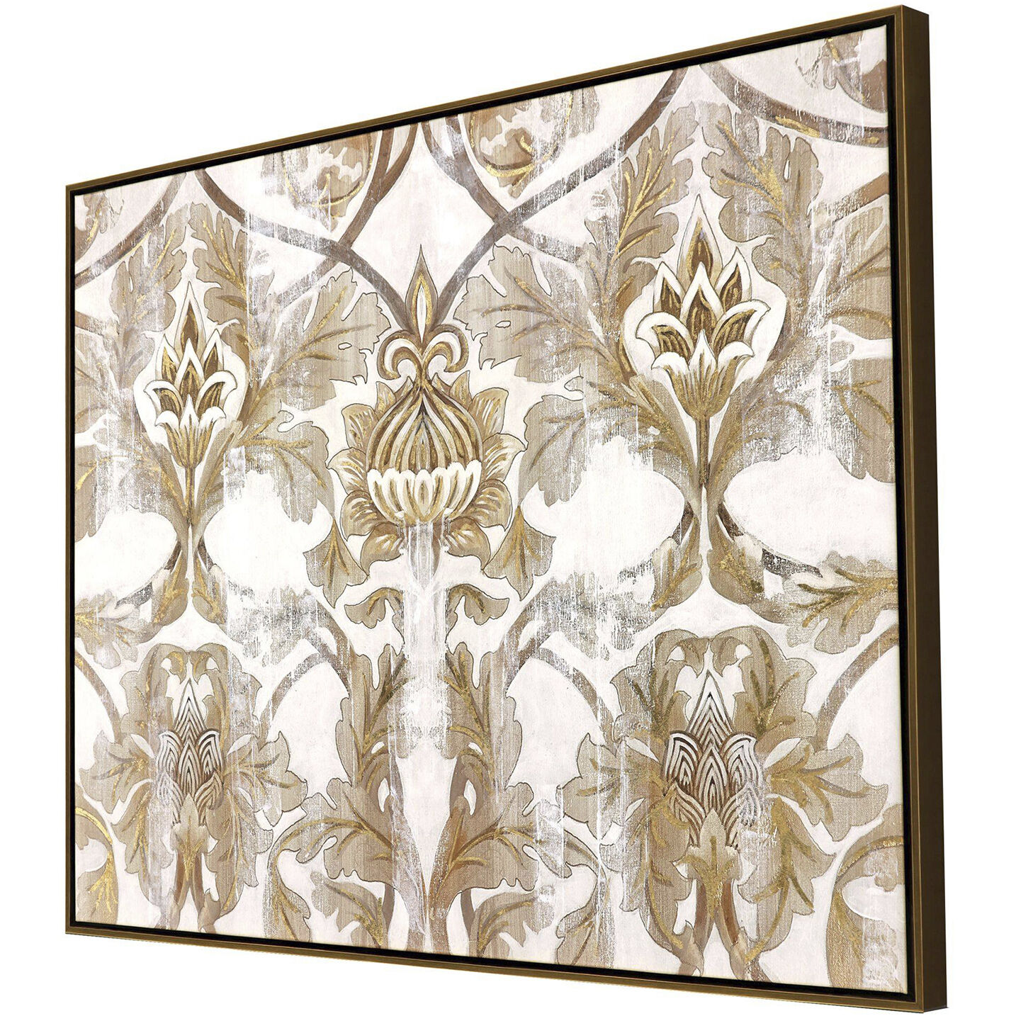 Golden Scroll White and Metallic Canvas, The Studio