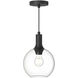 Alora Mood Castilla 1 Light 7.88 inch Clear Glass/Matte Black Pendant Ceiling Light