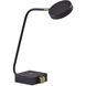 Conrad 16 inch 7.00 watt Matte Black with Antique Brass Accents Desk Lamp Portable Light, with AdessoCharge Wireless Charging Pad and USB Port