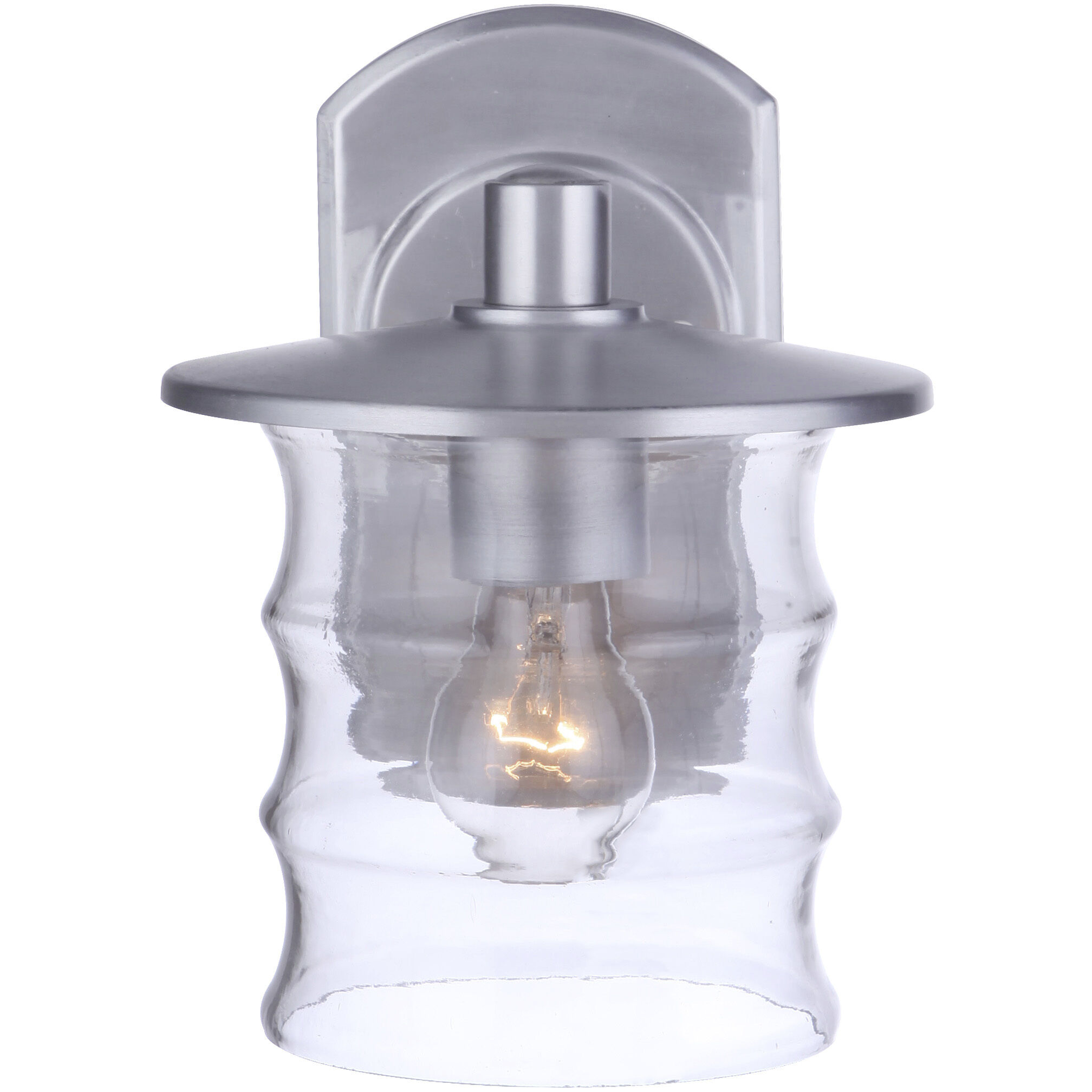 Canon Outdoor Wall Mount in Satin Aluminum, Small