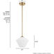 Celestial Valley 1 Light 10 inch Alturas Gold Pendant Ceiling Light, Small