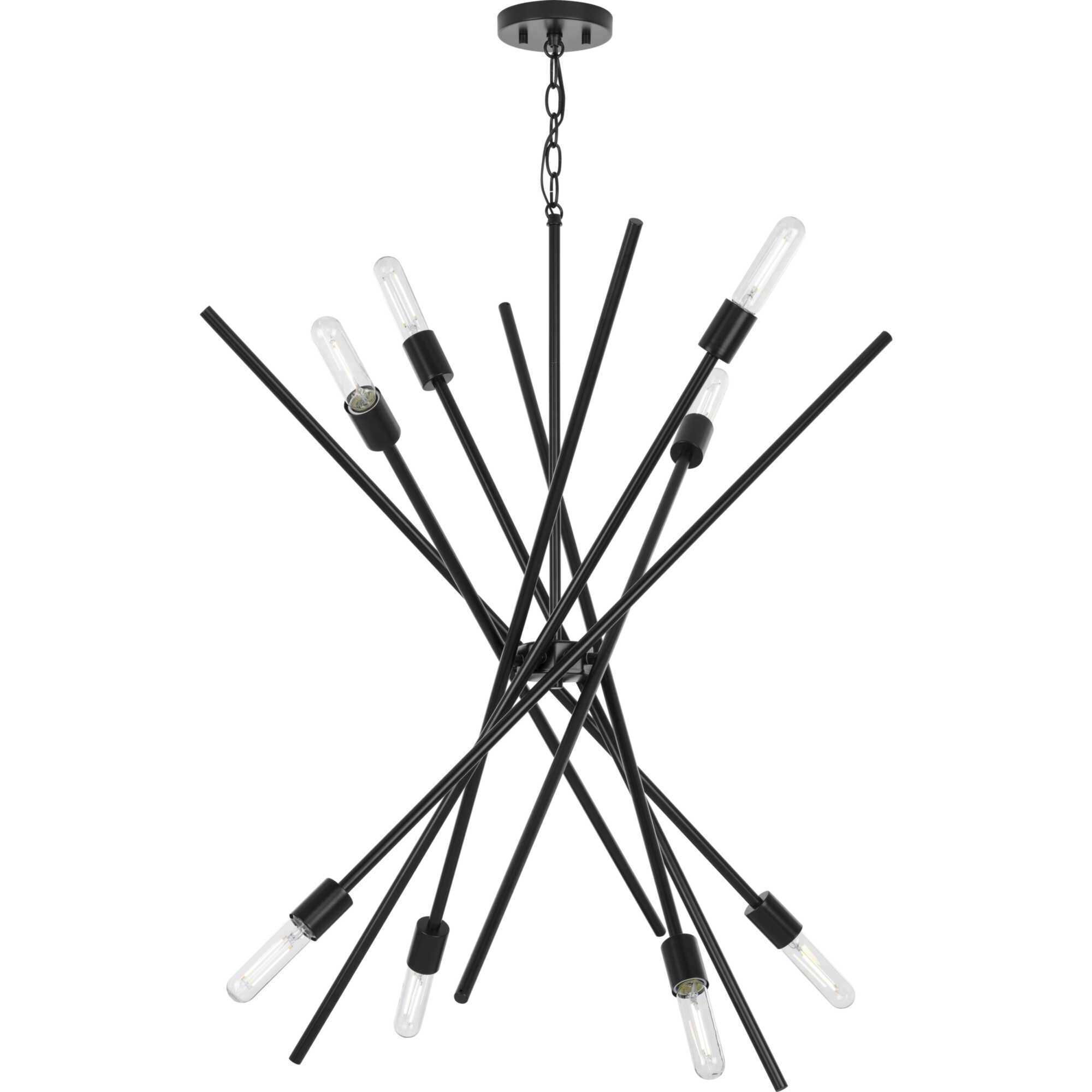 Astra 8 Light 42.38 inch Matte Black Chandelier Ceiling Light, Design Series