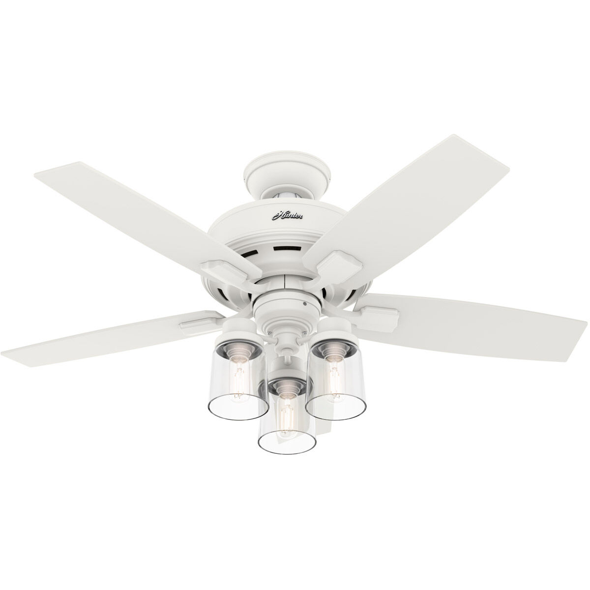 Bennett 44 inch Matte White with Matte White/Bleached Oak Blades Ceiling Fan