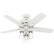 Bennett 44 inch Matte White with Matte White/Bleached Oak Blades Ceiling Fan