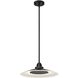 Deckard 1 Light 16 inch Gold and Black Outdoor Pendant