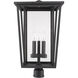 Seoul 3 Light 23.75 inch Oil Rubbed Bronze Outdoor Post Mount Fixture in 20