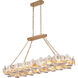 Niu 14 Light 49 inch Coconut Shell Gold / Coconut Shell White Island Light Ceiling Light