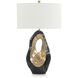 Leah Black and Metallic Gold Sculpture Lamp