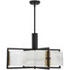 Hayward 5 Light 28 inch Black with Warm Brass Accents Pendant Ceiling Light