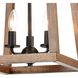 Barrow 3 Light 12 inch Birchwood with Matte Black Chandelier Ceiling Light