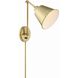 Mitchell 16 inch 60.00 watt Aged Brass Task Sconce Wall Light