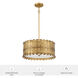 Valdaz 3 Light 18 inch Brushed Luxe Gold Pendant Ceiling Light, Large