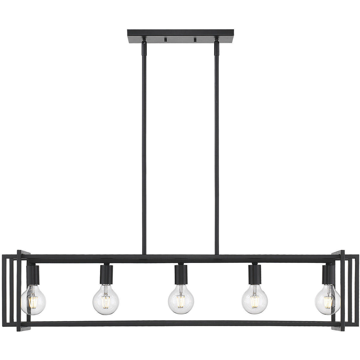 Tribeca Island Light Ceiling Light in Matte Black/Matte Black